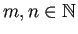 $ m,n\in\mathbb{N}$