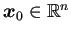 $ \bm{x}_0\in\mathbb{R}^n$