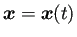 $ \bm{x}=\bm{x}(t)$