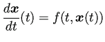 $\displaystyle \frac{\D\bm{x}}{\D t}(t)=f(t,\bm{x}(t))$