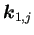 $ \bm{k}_{1,j}$