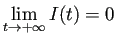 $ \dsp
\lim_{t\to+\infty}I(t)=0$