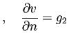 $\displaystyle ,\quad
\frac{\rd v}{\rd n}=g_2$