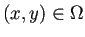 $ (x,y)\in\Omega$