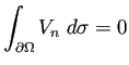 $ \dsp \int_{\rd\Omega} V_n\;\D\sigma=0$