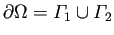 $ \rd\Omega=\varGamma_1\cup\varGamma_2$