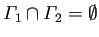 $ \varGamma_1\cap\varGamma_2
=\emptyset$