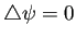 $\displaystyle \Laplacian\psi=0$