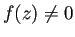 $ f(z)\ne 0$