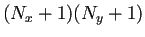 $ (N_x+1)(N_y+1)$
