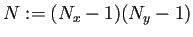 $\displaystyle N:=(N_x-1)(N_y-1)$