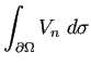 $ \dsp\int_{\rd\Omega}V_n\;\D\sigma$