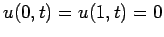 $ u(0,t)=u(1,t)=0$