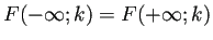 $ F(-\infty;k)=F(+\infty;k)$