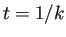 $ t=1/k$