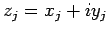 $ z_j=x_j+i y_j$