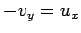 $ -v_y=u_x$