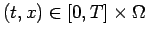 $ (t,x)\in[0,T]\times\Omega$