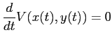 $\displaystyle \frac{\D}{\D t} V(x(t),y(t))=0
$