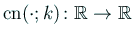 $ \mathrm{cn}(\cdot;k)\colon\mathbb{R}\to\mathbb{R}$