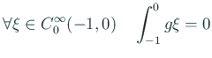 $\displaystyle \forall \psi\in C^\infty_0(0,1) \quad \int_0^1g\psi=0.
$