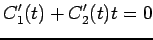 $\displaystyle C_1'(t)+C_2'(t)t=0$