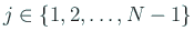 $ j\in\{1,2,\dots,N-1\}$