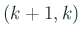 $ (k+1,k)$