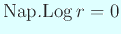 $ \mathrm{Nap.Log} r=0$