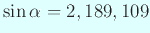 $ \sin\alpha=2,189,109$