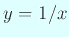 $ y=1/x$