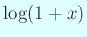 $\displaystyle \log(1+x)
$