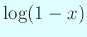 $\displaystyle \log(1-x)
$