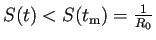 $ S(t)<S(t_{\text{m}})=\frac{1}{R_0}$