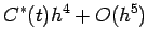$\displaystyle C^\ast(t)h^4+O(h^5)$