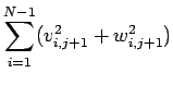 $\displaystyle \sum_{i=1}^{N-1}(v_{i,j+1}^2 + w_{i,j+1}^2)$