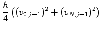 $\displaystyle \frac{h}{4}\left( ( v_{0,j+1})^2 +(v_{N,j+1})^2\right)$