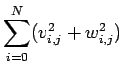 $\displaystyle \sum_{i=0}^{N}(v_{i,j}^2+w_{i,j}^2)$