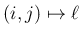 $ (i,j)\mapsto\ell$