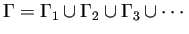 $ \Gamma=\Gamma_{1}\cup\Gamma_{2}\cup
\Gamma_{3}\cup\cdots$