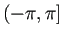 $ (-\pi,\pi]$