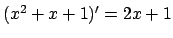$ (x^2+x+1)'=2x+1$