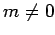 $ m\ne 0$