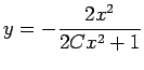 $ y=-\dfrac{2x^2}{2Cx^2+1}$