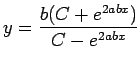 $ y=\dfrac{b(C+e^{2abx})}{C-e^{2abx}}$