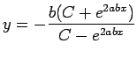 $ y=-\dfrac{b(C+e^{2abx})}{C-e^{2abx}}$