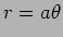 $\displaystyle r=a\theta
$