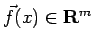 $ \vec f(x)\in\R^m$