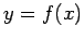 $ y=f(x)$