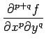 $ \dfrac{\rd^{p+q}f}{\rd x^p\rd y^q}$